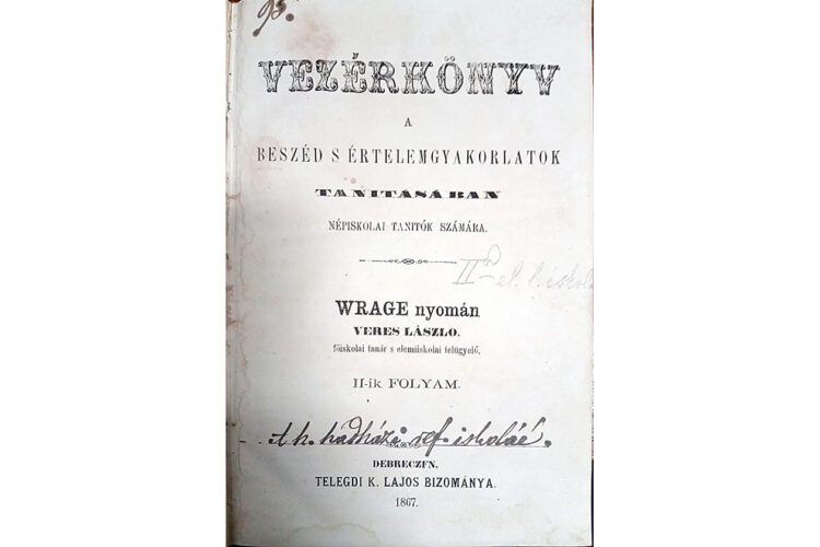 Vezérkönyv - Kordokumentum a 19. századból
