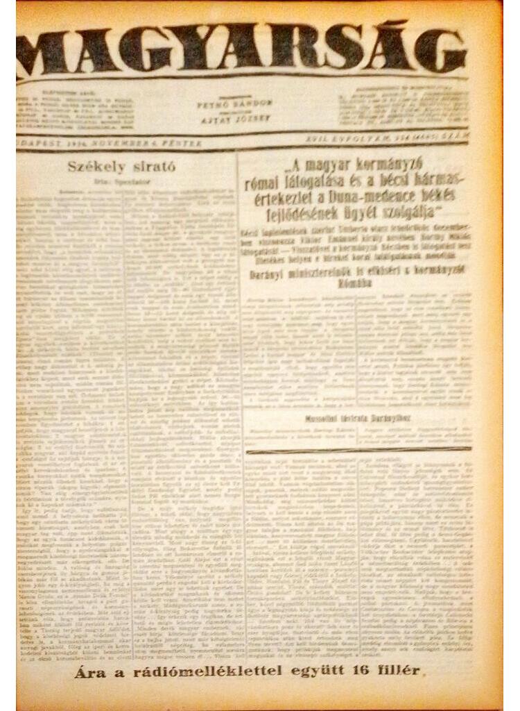 Magyarság. 1936/VI - Image 2